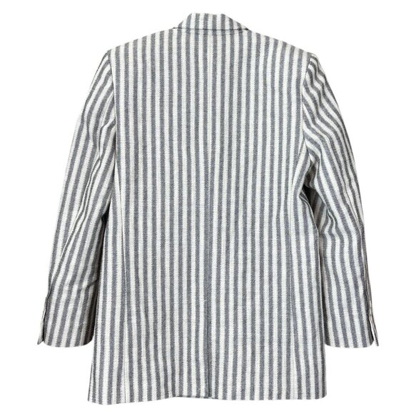 New IRO Ollan Tweed Knit Striped Buttoned Blazer Jacket Ecru Cream Size 36 US 4 - Picture 3 of 11